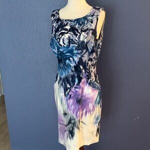 Elegant Blue and Purple Women's Dress